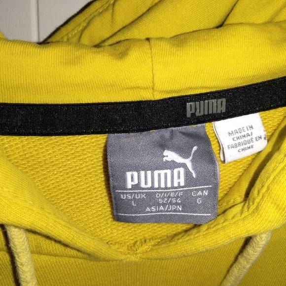 Puma Black & Yellow Hoodie - Picture 3 of 10